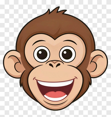 Cartoon Monkey Face PNG