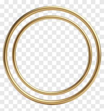Gold Circular Frames PNG