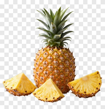 Fresh Pineapple With Slices PNG