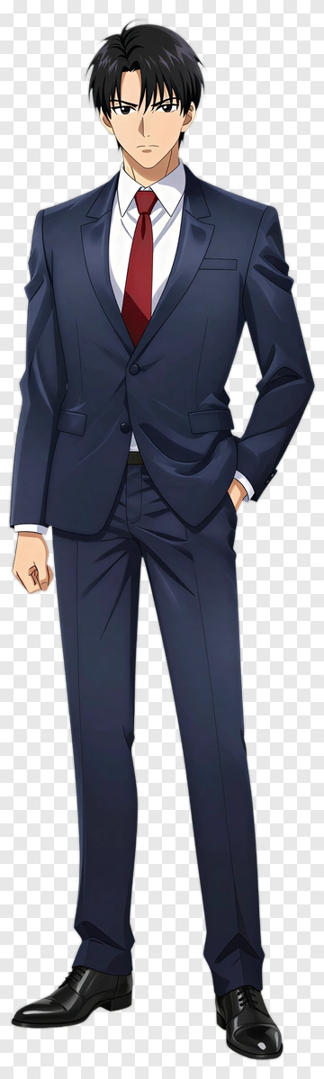 Anime Businessman In A Suit PNG