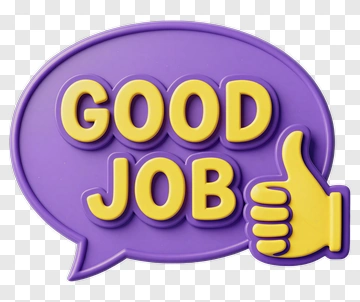 Good Job Speech Bubble With Thumbs Up PNG