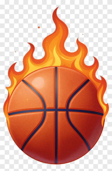 Basketball On Fire PNG