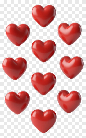 Collection Of Red Hearts PNG