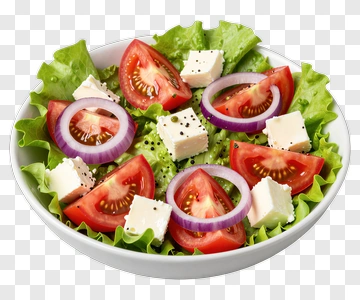Fresh Salad With Tomatoes And Feta Cheese PNG