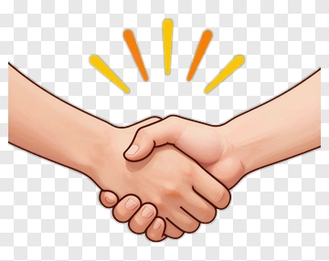 Handshake With Radiating Lines PNG