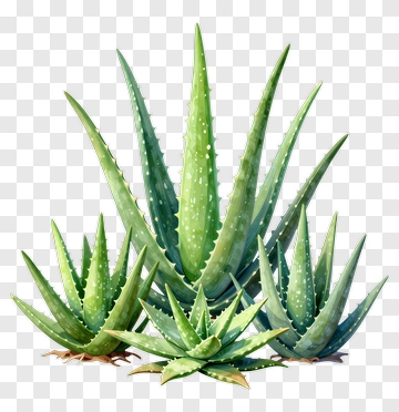 Aloe Vera Plant Cluster PNG