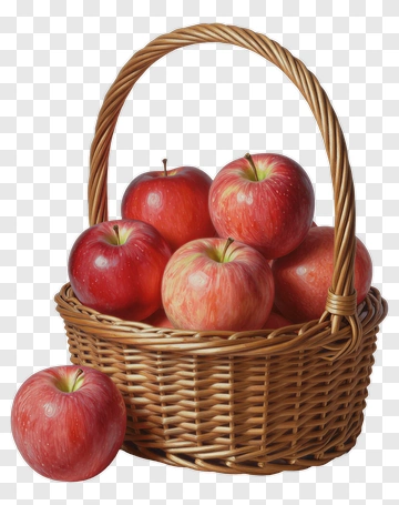 Basket Of Red Apples PNG