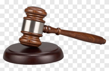Wooden Gavel On A Base PNG