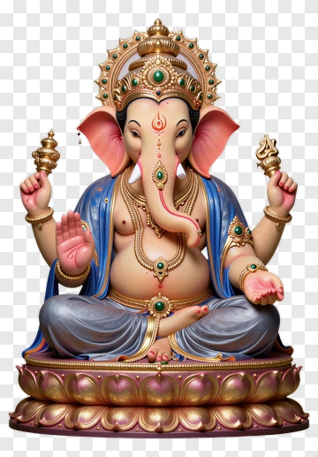 Colorful Ganesh Statue PNG