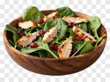 Chicken Salad With Spinach And Cranberries PNG