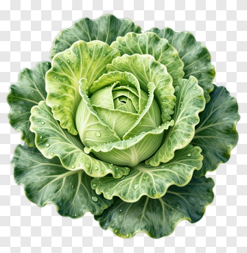Fresh Green Cabbage PNG