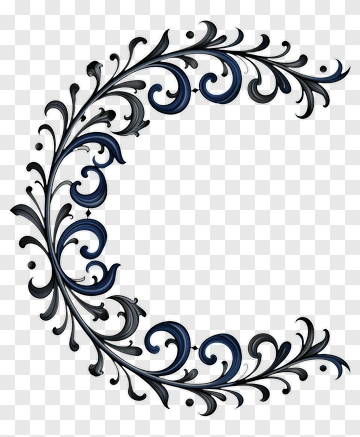 Decorative Floral Letter C PNG