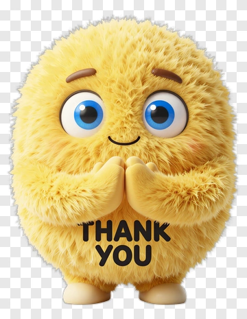 Cartoon Yellow Character Saying Thank You PNG