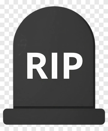 Gravestone With Rip Inscription PNG