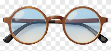 Round Brown Sunglasses PNG