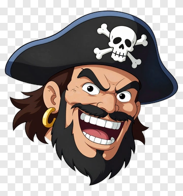 Cartoon Pirate Character Smiling PNG