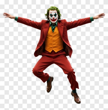 Joker Performing A Jumping Pose PNG