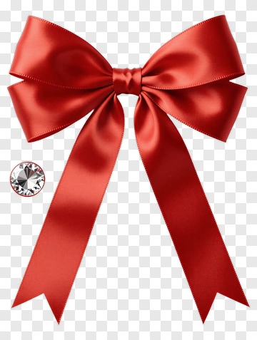 Red Satin Bow PNG