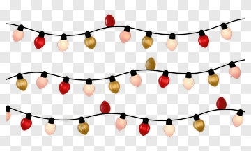 Colorful String Lights PNG