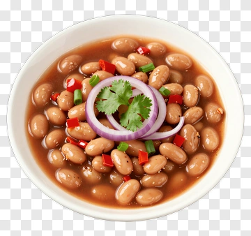 Bowl Of Pinto Beans With Vegetables PNG