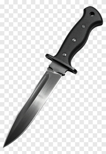 Knife With Black Handle PNG