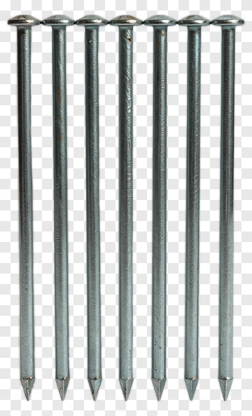 Metal Nails In A Row PNG
