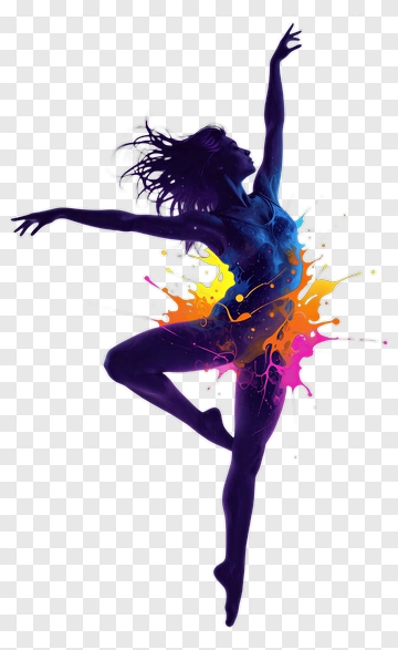 Dancer In Colorful Splash PNG