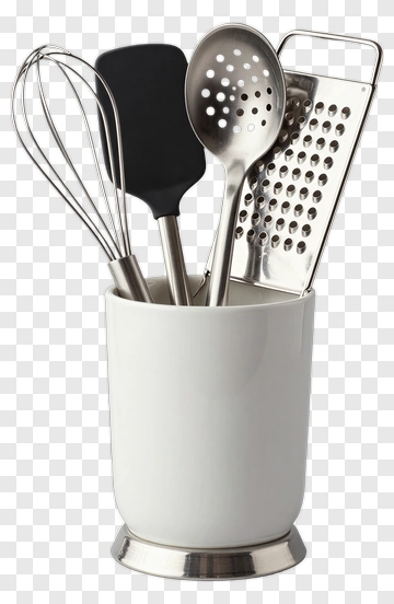 Kitchen Utensil Holder With Various Cooking Tools PNG
