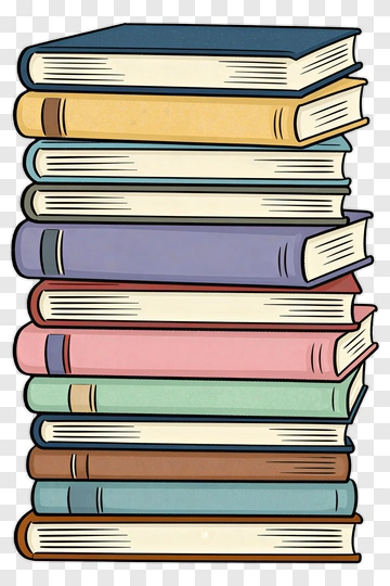 Stack Of Colorful Books PNG