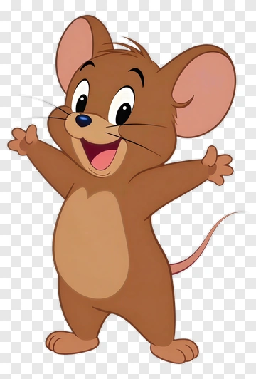 Cartoon Mouse With Open Arms PNG