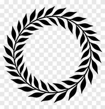 Black Laurel Wreath PNG