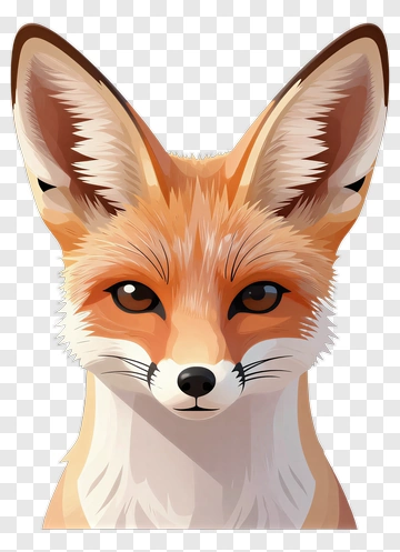 Cartoon Fox Head PNG