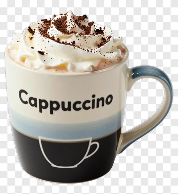 Cappuccino Cup With Whipped Cream PNG