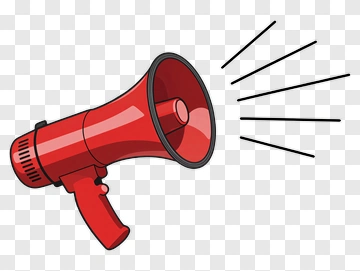 Red Megaphone With Sound Waves PNG