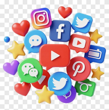 Social Media Icons And Symbols PNG