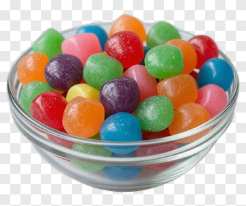 Colorful Candy Bowl PNG