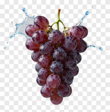 Fresh Grapes With Water Splash PNG