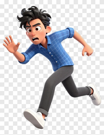 Cartoon Boy Running PNG