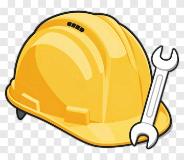 Yellow Hard Hat And Wrench PNG