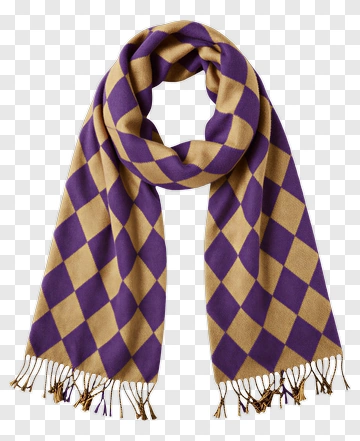 Purple And Beige Argyle Scarf PNG