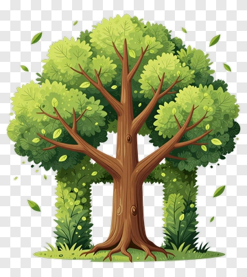 Colorful Tree With Lush Green Foliage PNG