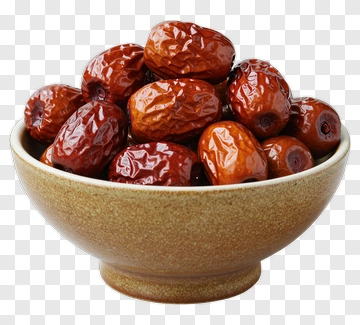 Bowl Of Dried Dates PNG
