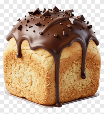 Chocolate Drizzled Bread PNG