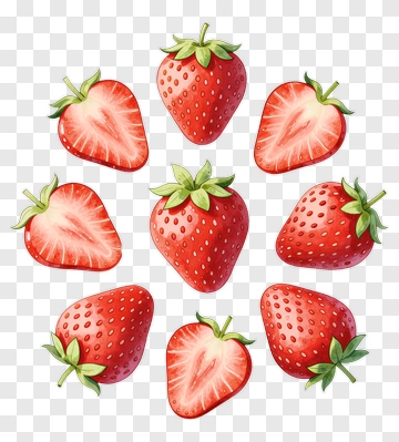 Fresh Strawberries Arrangement PNG