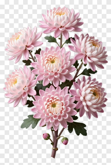 Pink Chrysanthemum Bouquet PNG