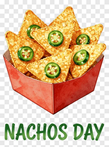 Nachos Day Celebration With Tortilla Chips PNG