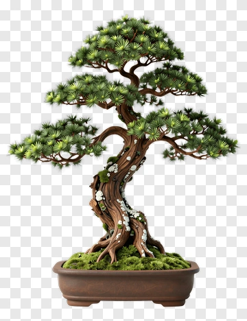 Bonsai Tree In Decorative Pot PNG