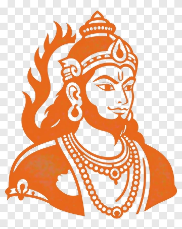 Orange Hindu God Illustration PNG