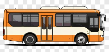 Orange City Bus PNG