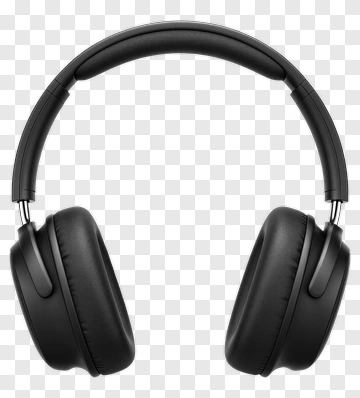 Black Headphones PNG